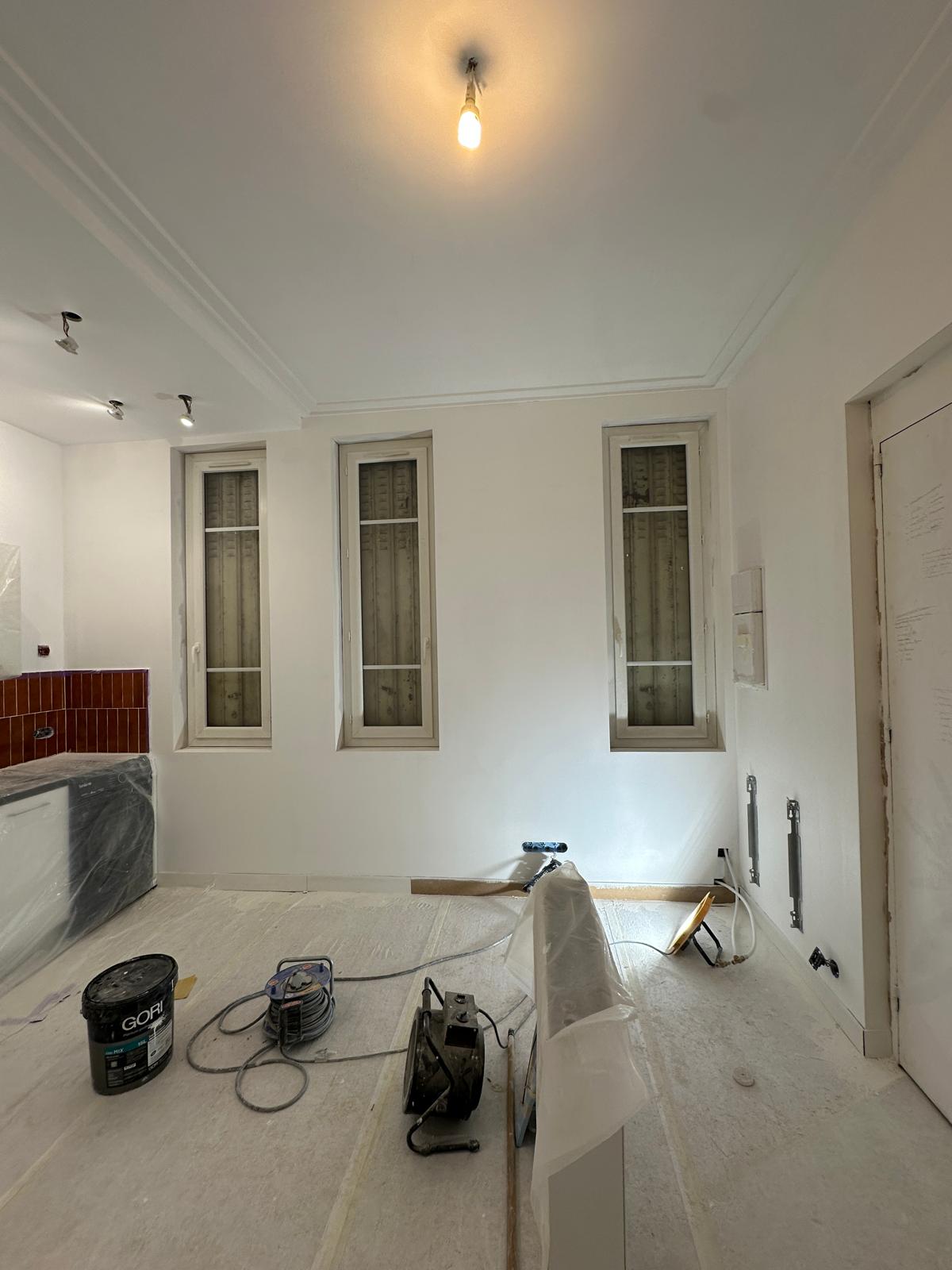 Chantier de doublage isolant